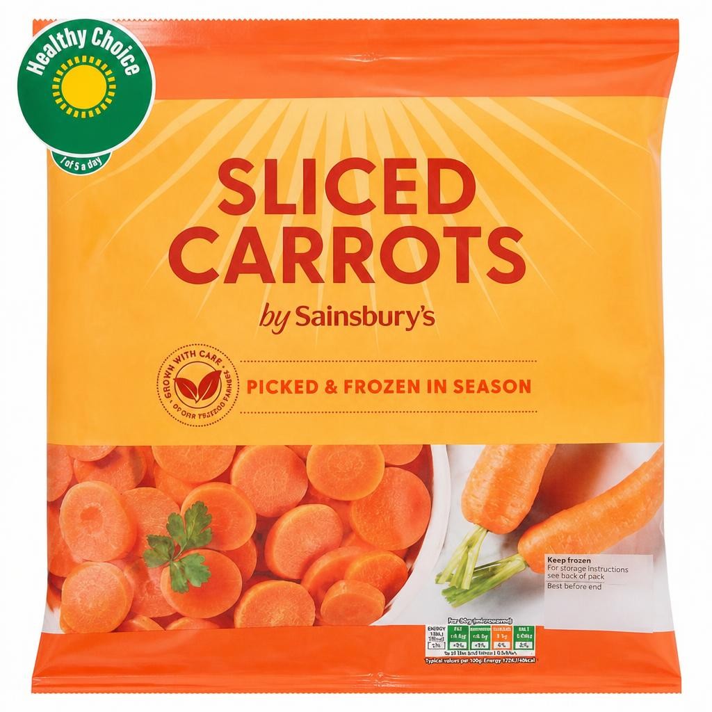 Sainsbury's Sliced Carrots 900g
