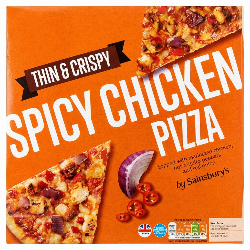 Sainsbury's Spicy Chicken Pizza 388g