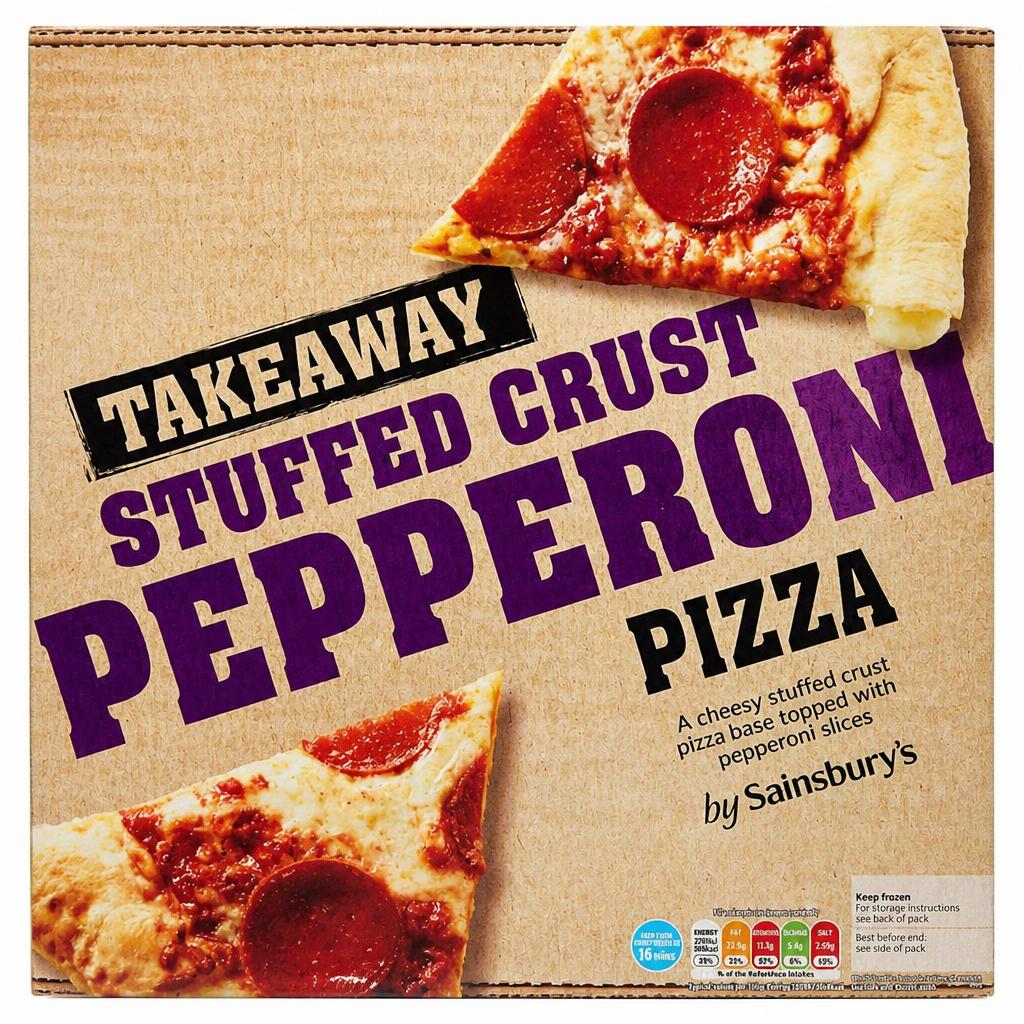 Sainsbury's Takeaway Stuffed Crust Pepperoni Pizza 424g