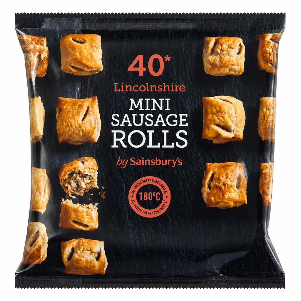 Sainsbury's Lincolnshire Mini Sausage Rolls x40 800g