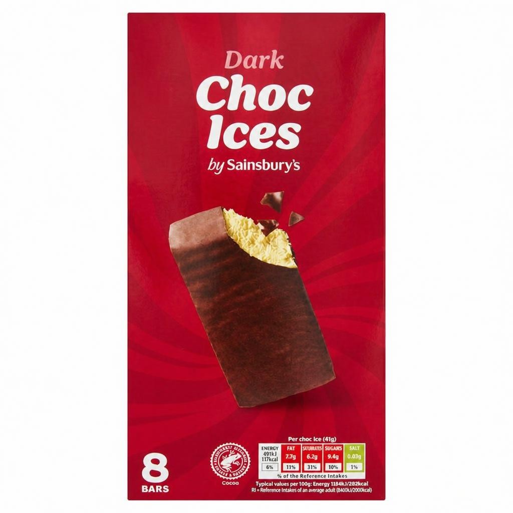 Sainsbury's Dark Choc Ices 8 x 70ml