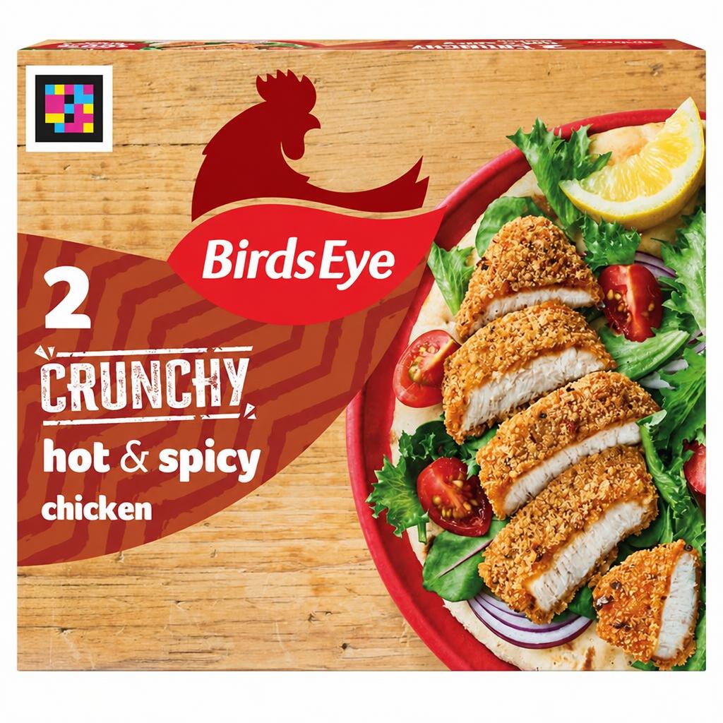 Birds Eye 2 x Hot & Spicy Breaded Chicken Breast Steaks 180g