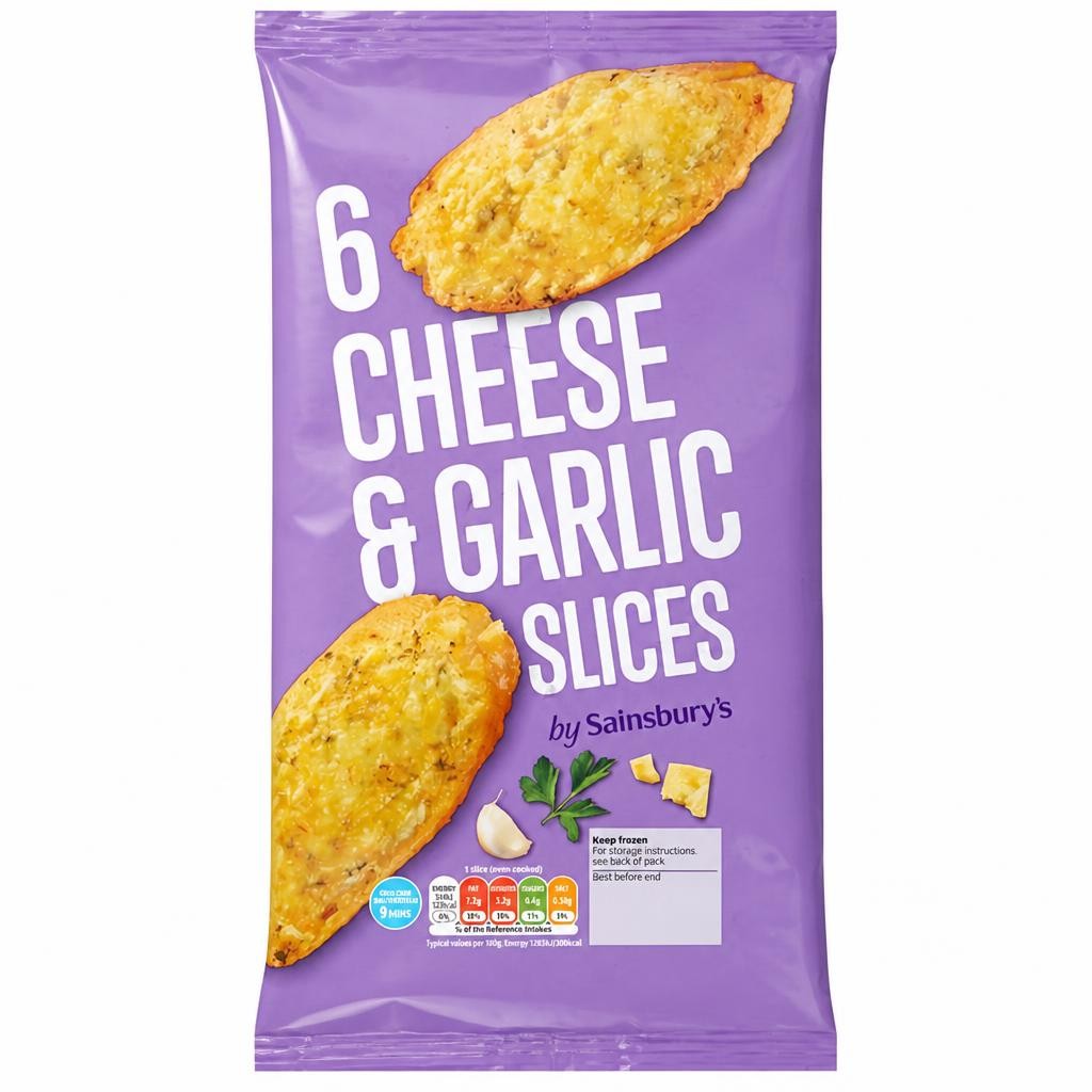 Sainsbury's Cheese & Garlic Slices x6 200g