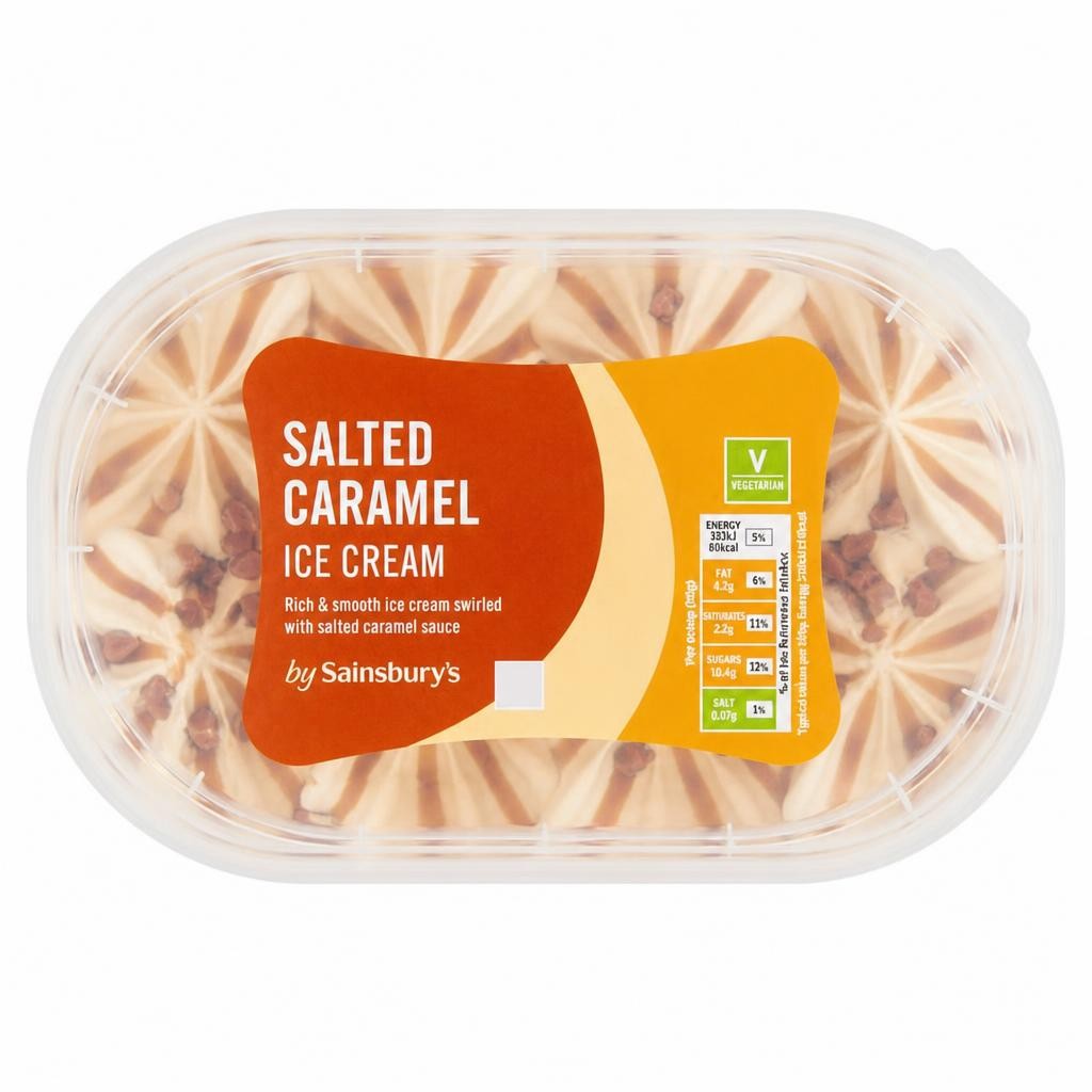Sainsbury's Caramel & Vanilla Ice Cream 900ml