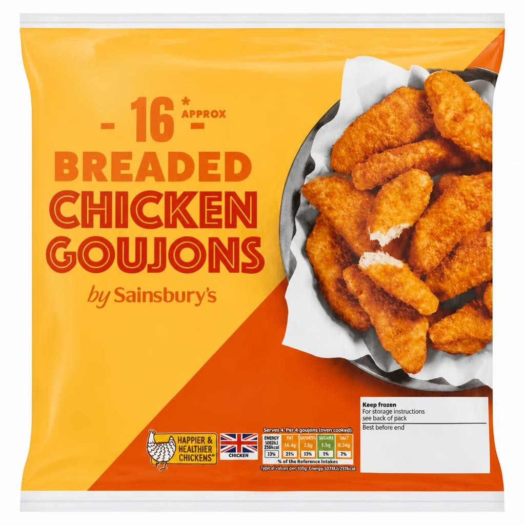 Sainsbury's Frozen Chicken Goujons 475g
