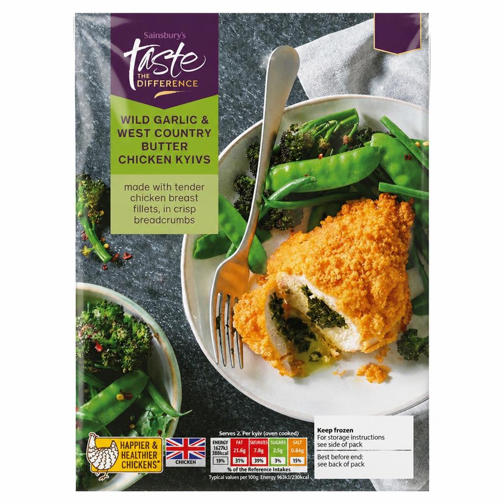 Sainsbury's Wild Garlic Chicken Kyiv, Taste the Difference x2 350g