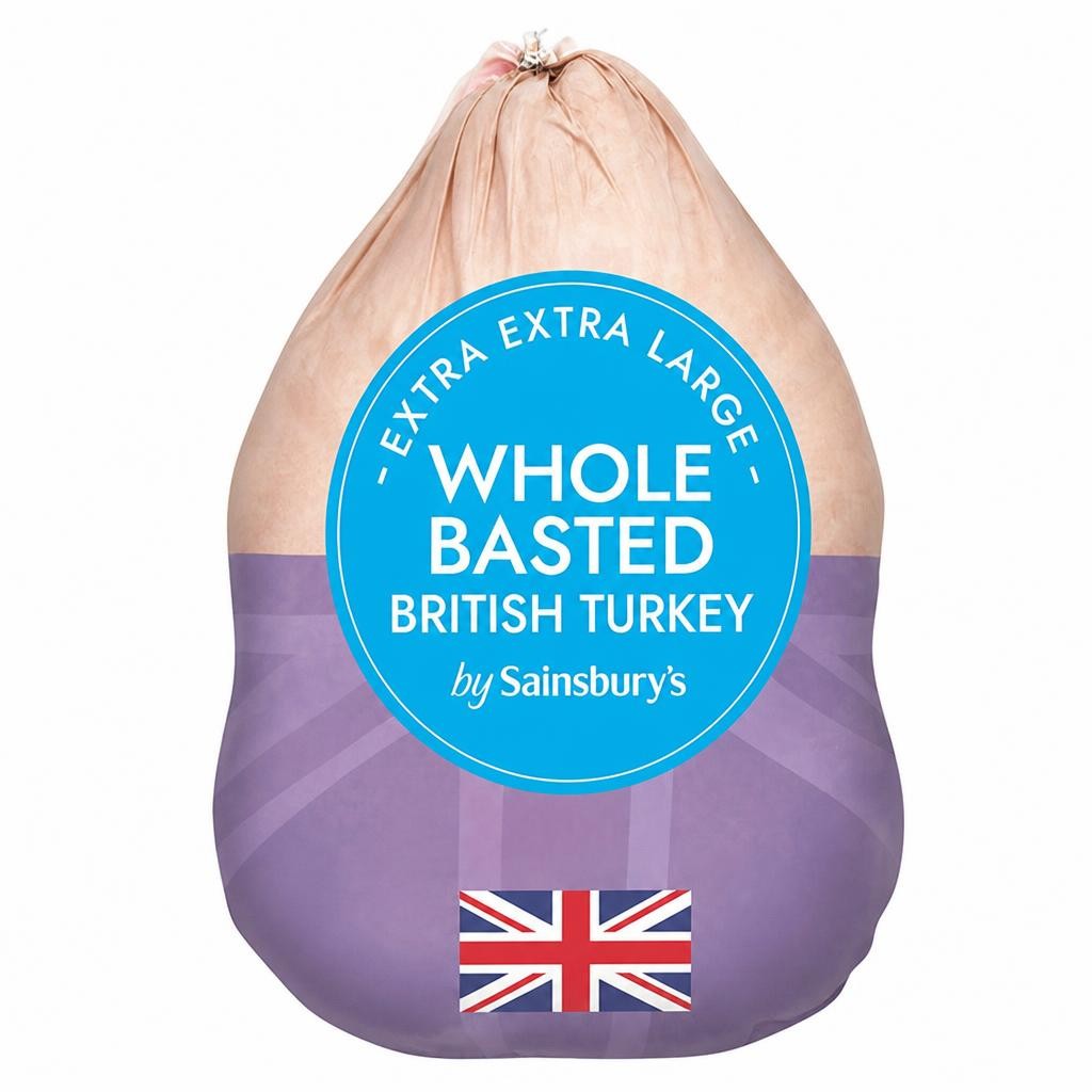 Sainsbury's Extra Extra Large Frozen British Whole Basted Turkey 8.9-10.6kg