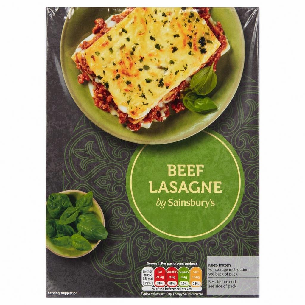 Sainsbury's Beef Lasagne Ready Meal For 1 400g