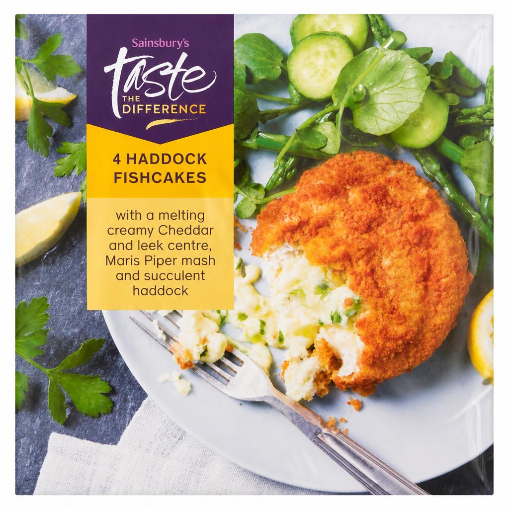 Sainsbury's Taste the Difference 4 Melting Middle Smoked Haddock Fishcakes 580g