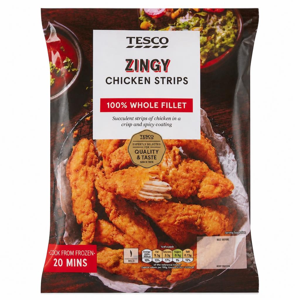Tesco Zingy Chicken Strips 400g