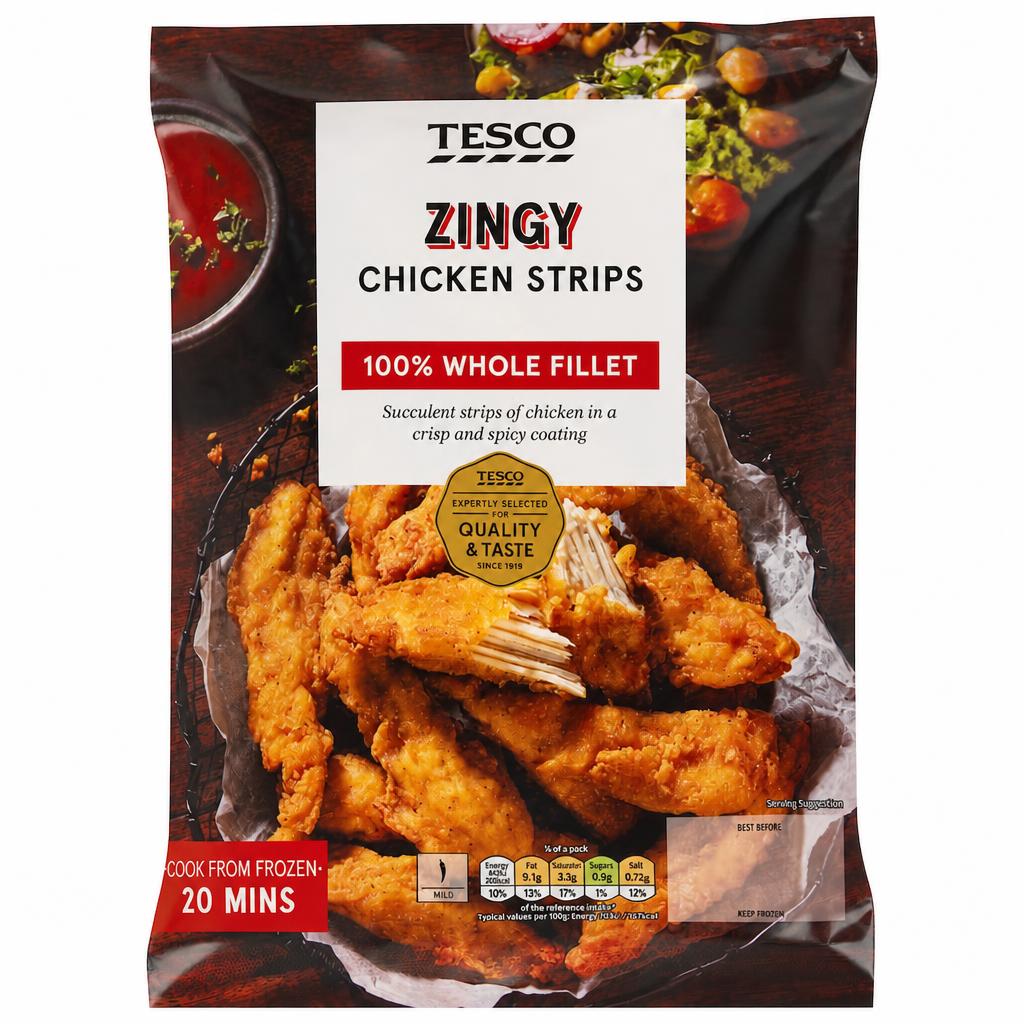 Tesco Zingy Chicken Strips 400g