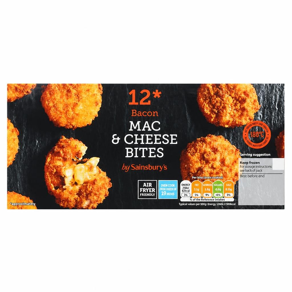 Sainsbury's Bacon Macaroni & Cheese Bites x12 240g