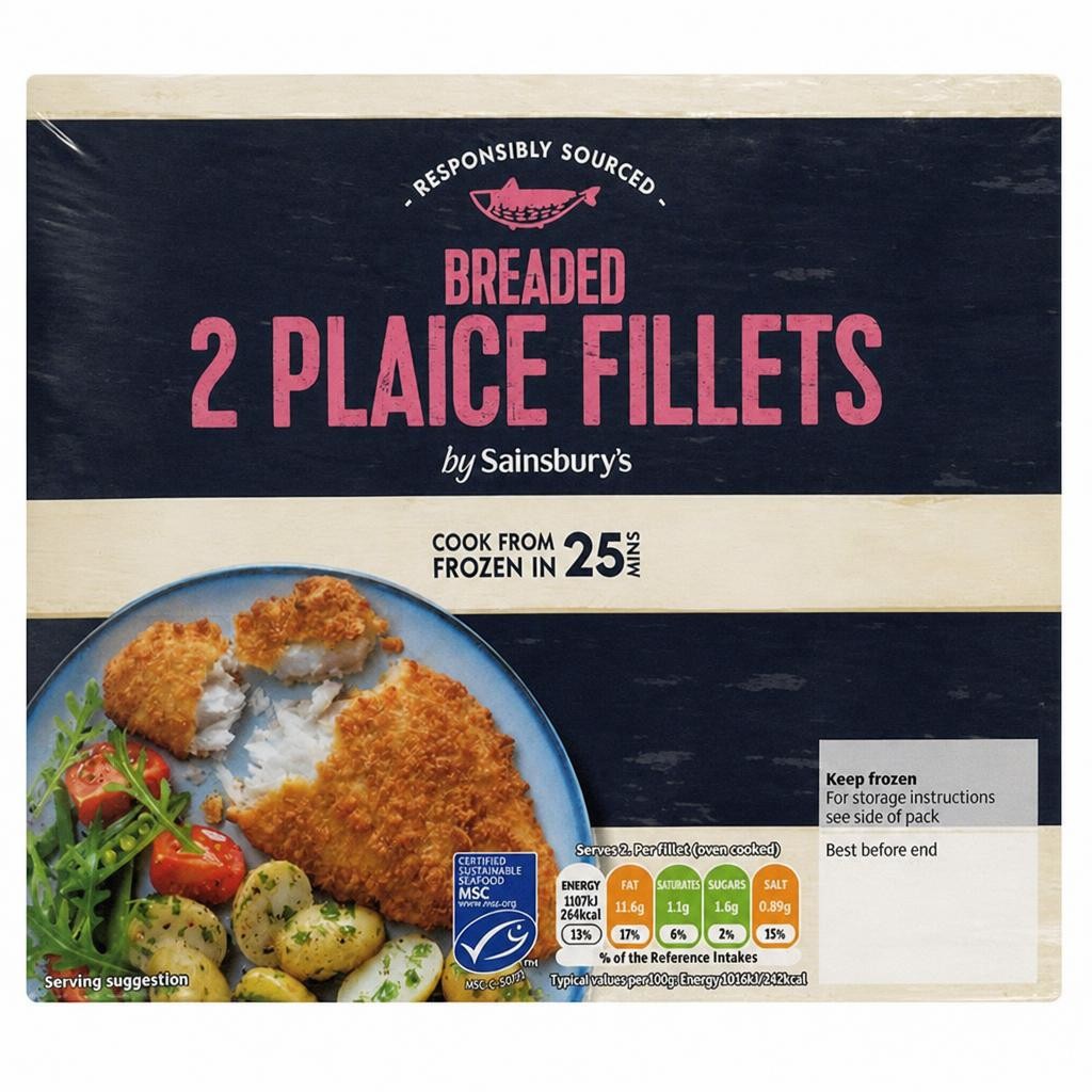 Sainsbury's Breaded Plaice Fillets x2 260g