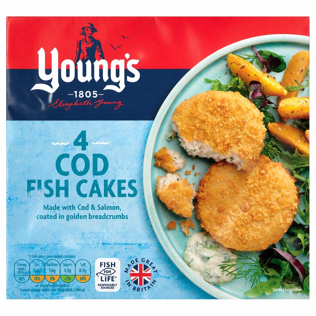 Young's Cod Fish Cakes x4 200g