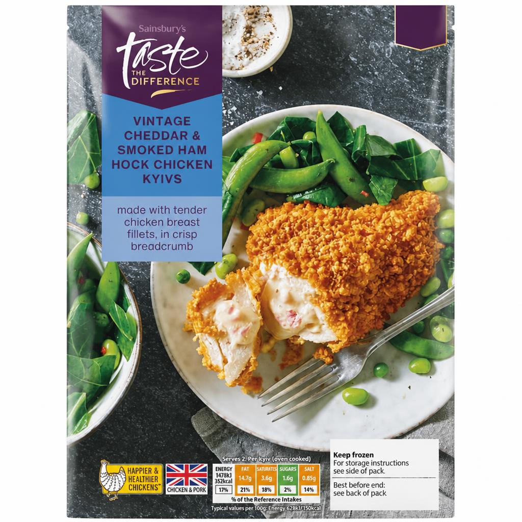 Sainsbury's Barber Cheese & Ham Kyiv, Taste the Difference 350g