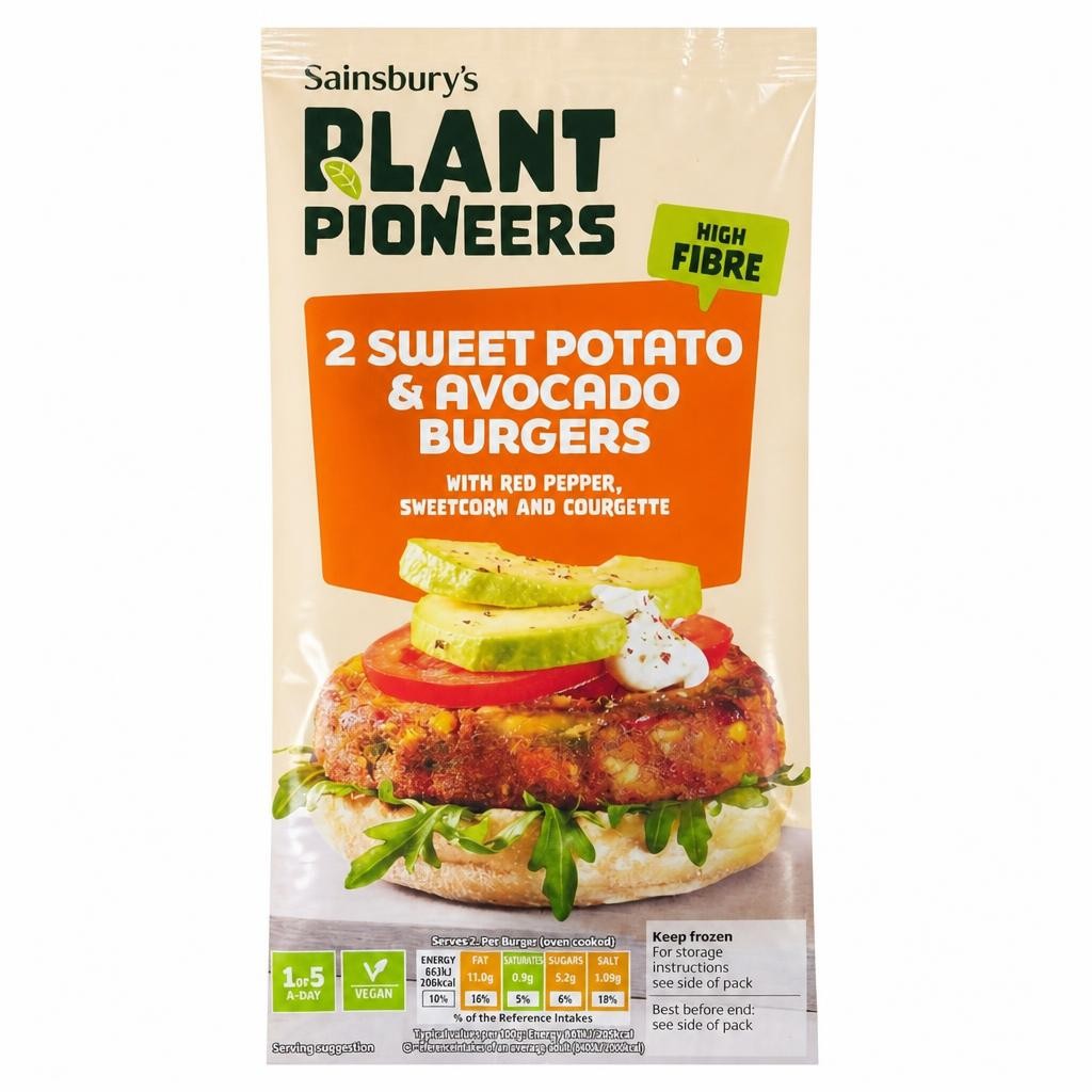 Plant Pioneers Sweet Potato & Avocado Burgers 227g