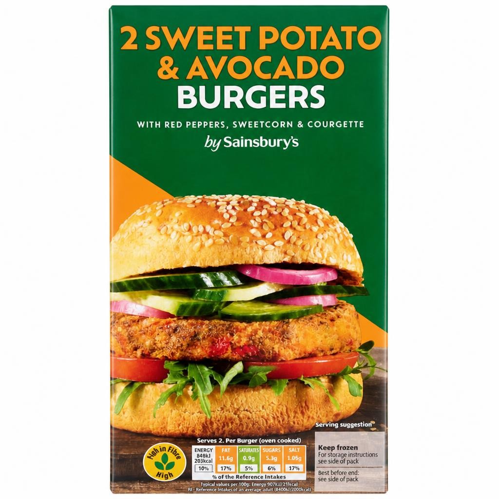 Plant Pioneers Sweet Potato & Avocado Burgers 227g