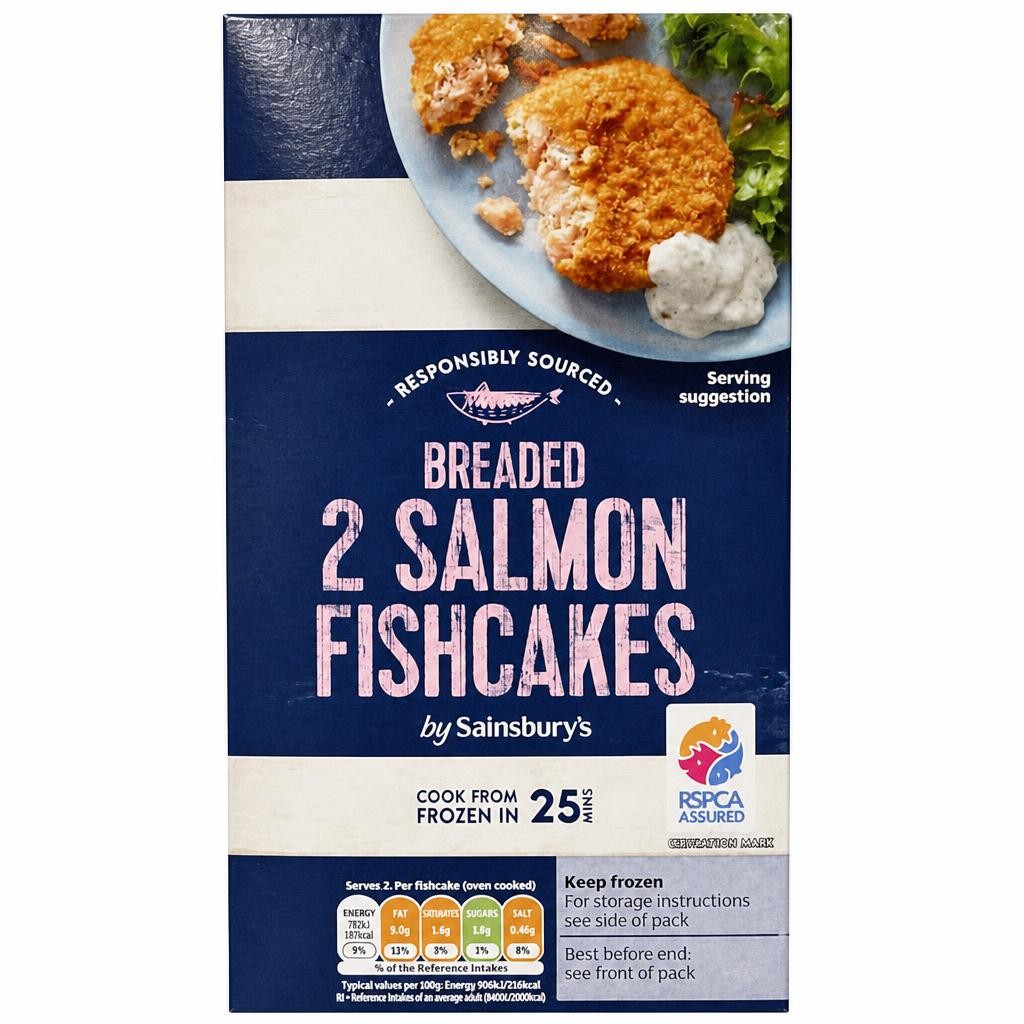 Sainsbury's Atlantic Salmon Fishcakes x2 170g