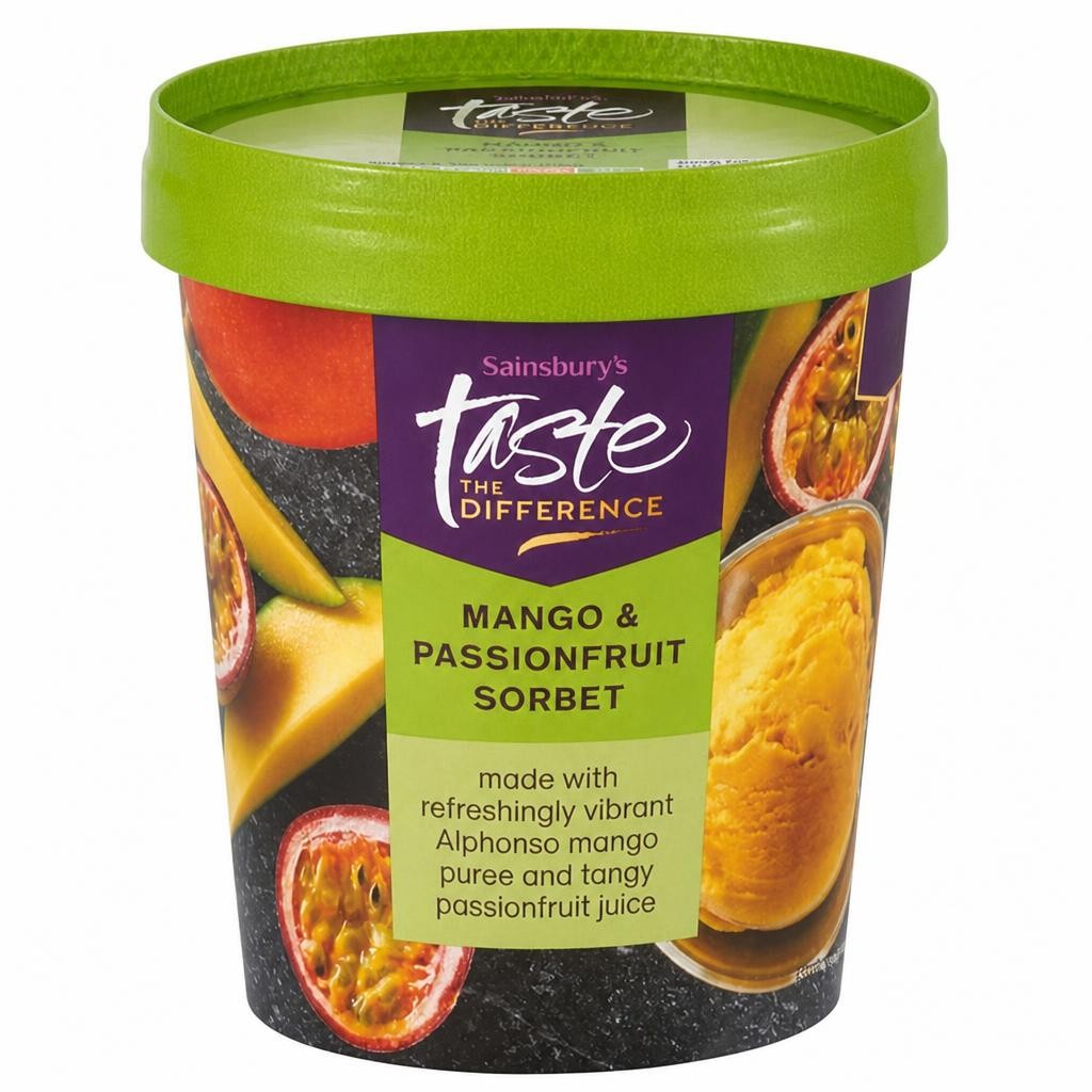 Sainsbury's Mango & Passionfruit Sorbet, Taste the Difference 500ml