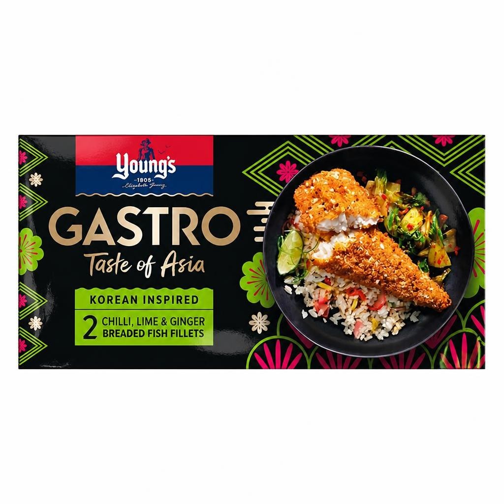 Young's Gastro Chilli, Lime & Ginger Breaded Fish Fillets, Limited Edition x2 270g