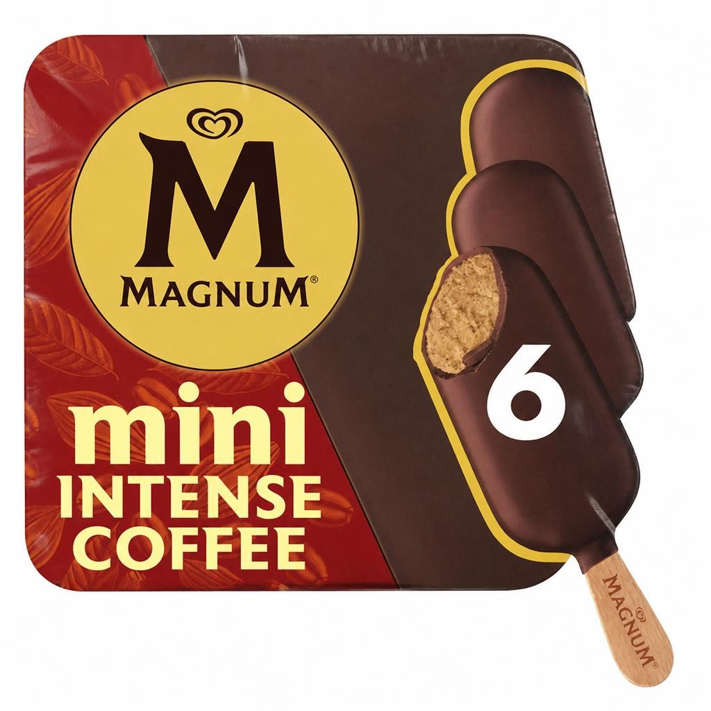 Magnum 6 x 55ml Mini Collection Intense Coffee Ice Cream Sticks