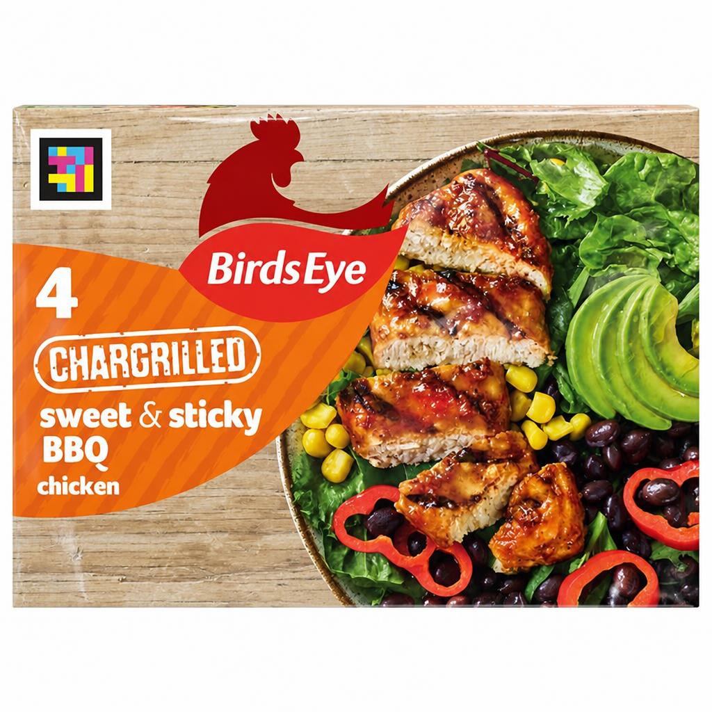 Birds Eye Sweet & Sticky BBQ Chicken Chargrills x4 348g