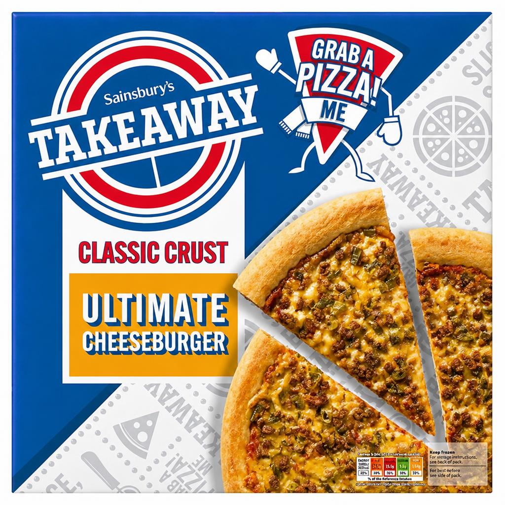 Sainsbury's Takeaway Cheeseburger Pizza 515g