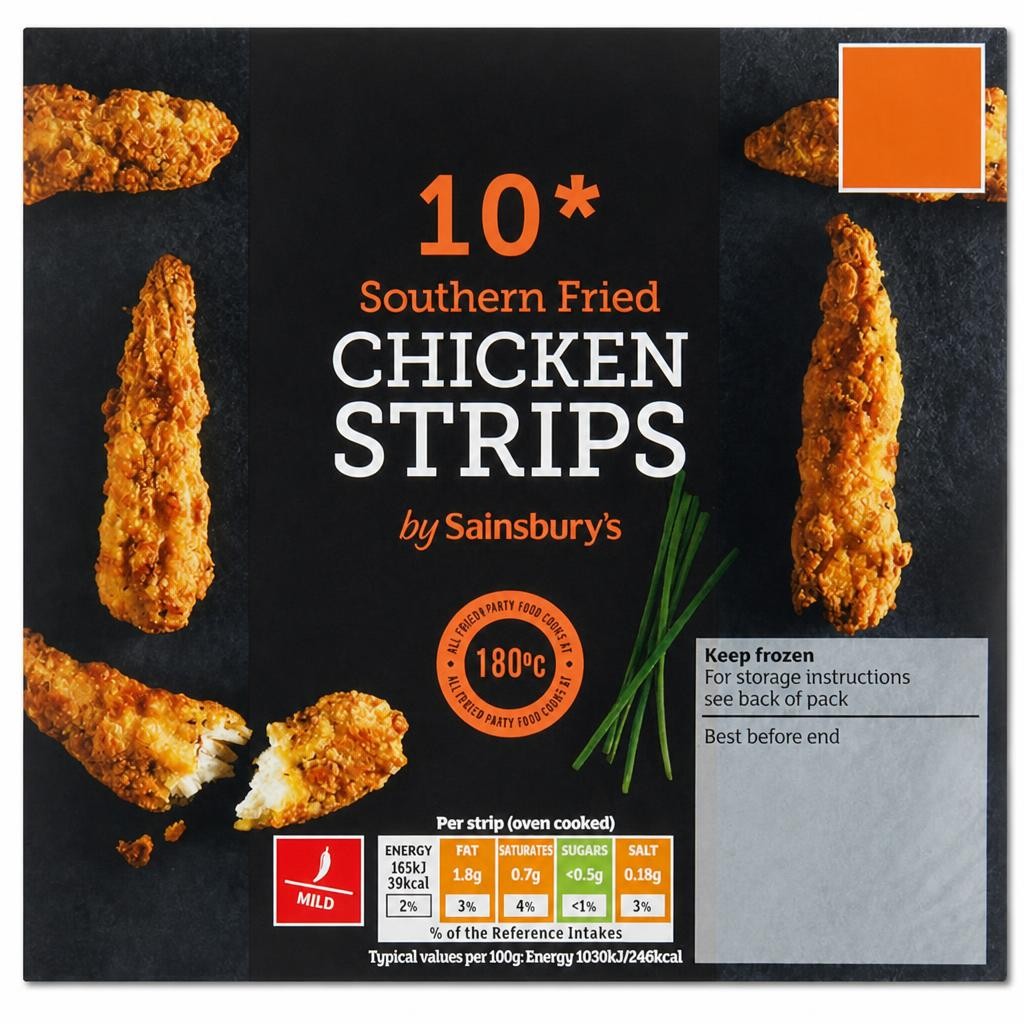 Sainsbury's Southern Fried Chicken Strips x10 190g