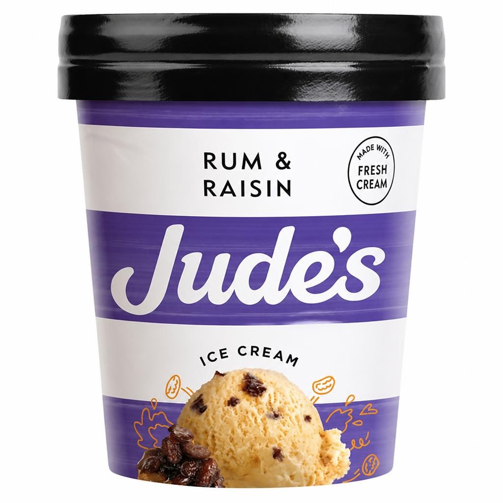 Jude's Rum & Raisin Ice Cream 460ml