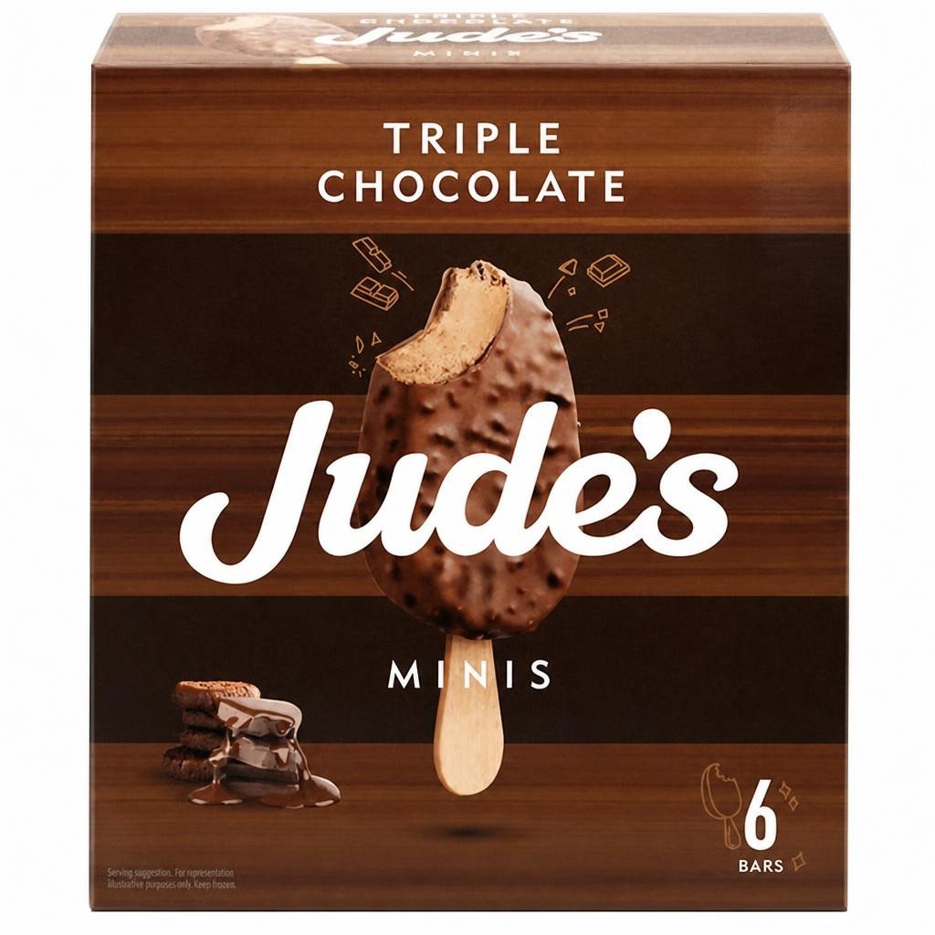 Jude's Triple Chocolate Minis 6 x 50ml
