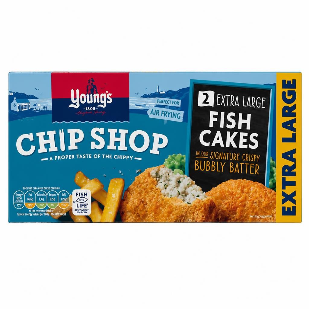 Young's Chip Shop Extra Large Fish Cakes x2 210g