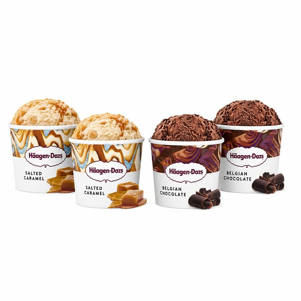 Haagen-Dazs Indulgence Collection Mini Ice Cream Tubs 4 x 95ml
