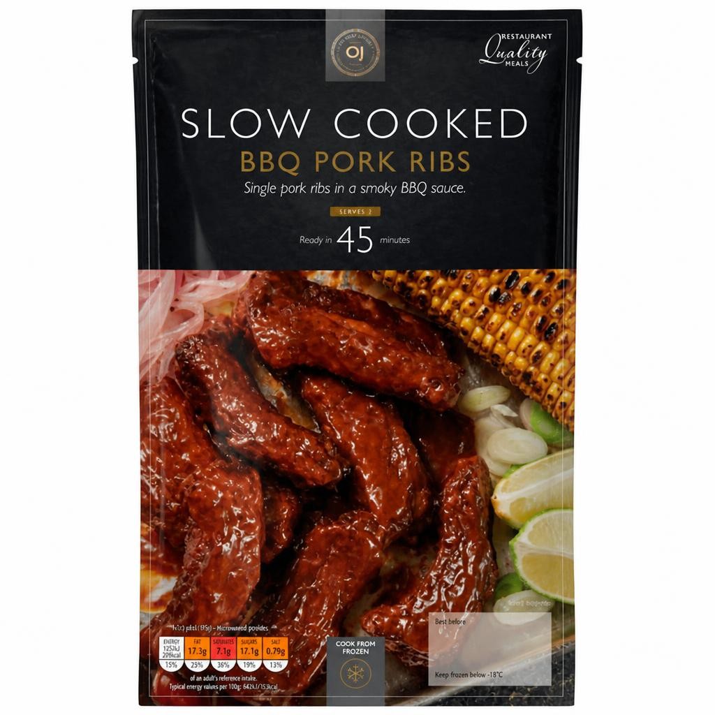 Oliver James Slow Cooked BBQ Pork Ribs 340g