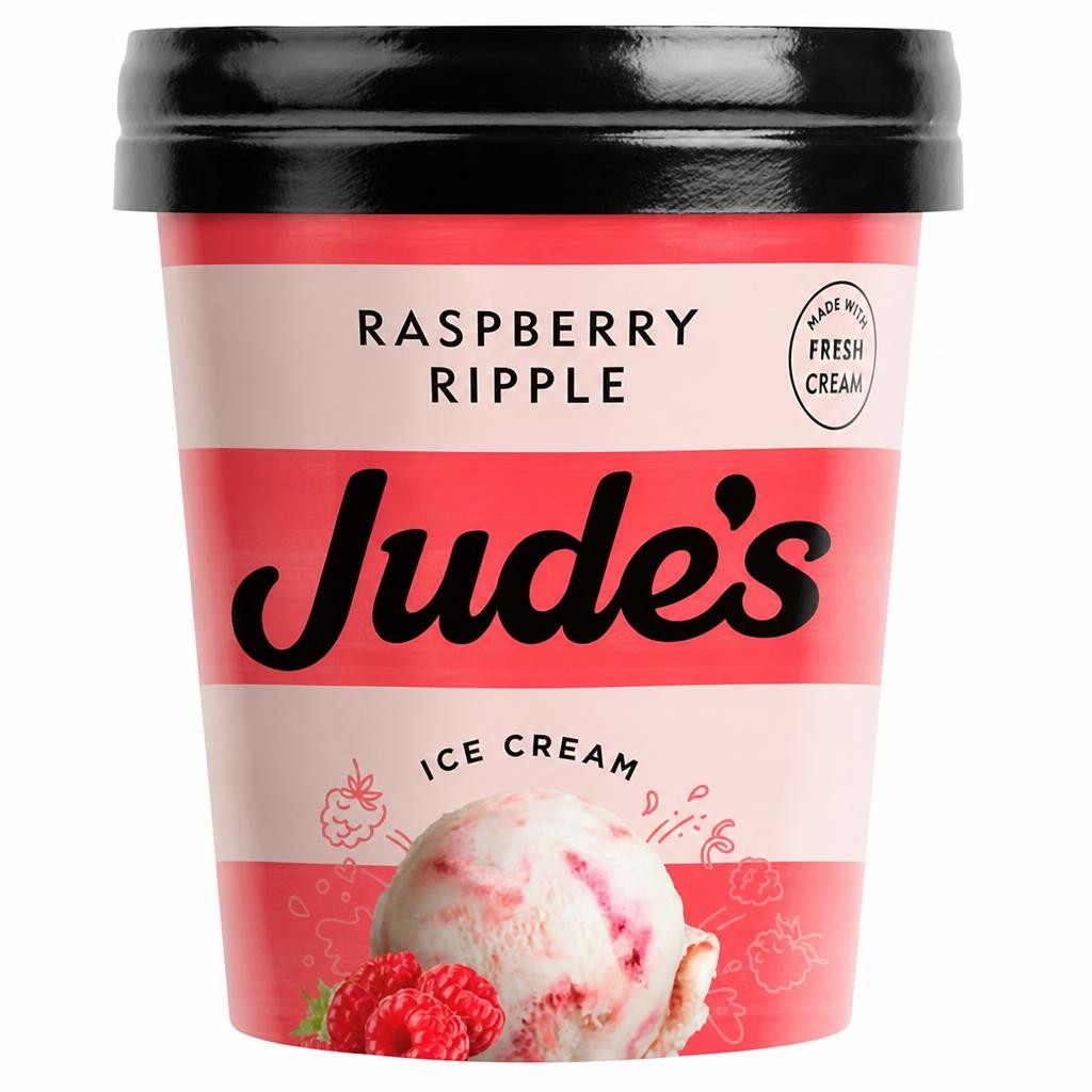 Jude's Raspberry Ripple Ice Cream 460ml