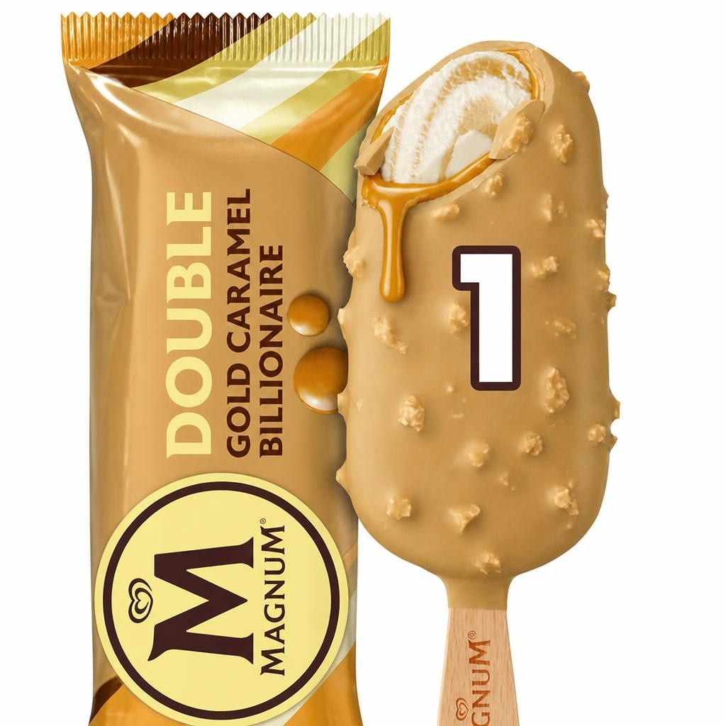 Magnum 85ml Double Gold Caramel Billionaire Ice Cream Stick