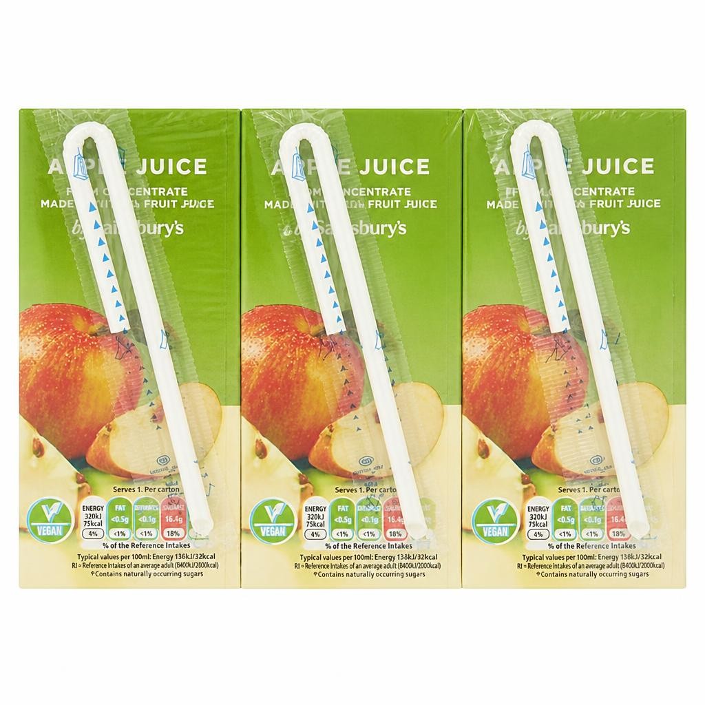 Sainsbury's Pure Apple Juice 6x200ml