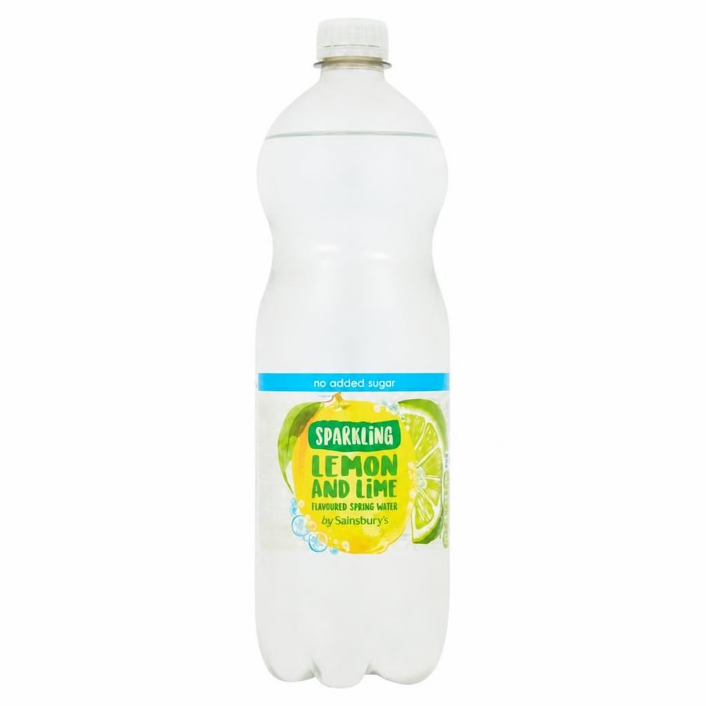 Sainsbury's Bottled Sparkling Flavoured Water, Lemon & Lime 1L
