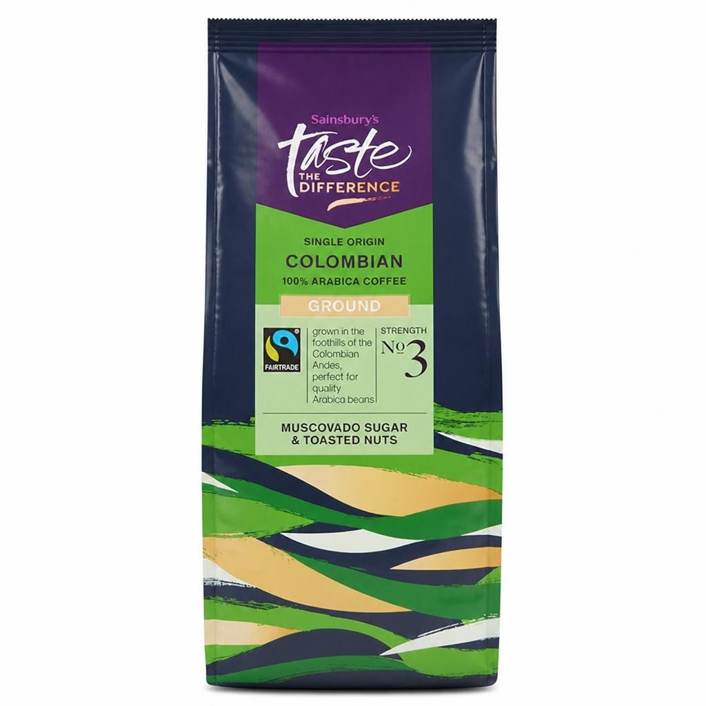 Sainsbury's Fairtrade Colombian Coffee Strength 3, Taste the Difference 227g