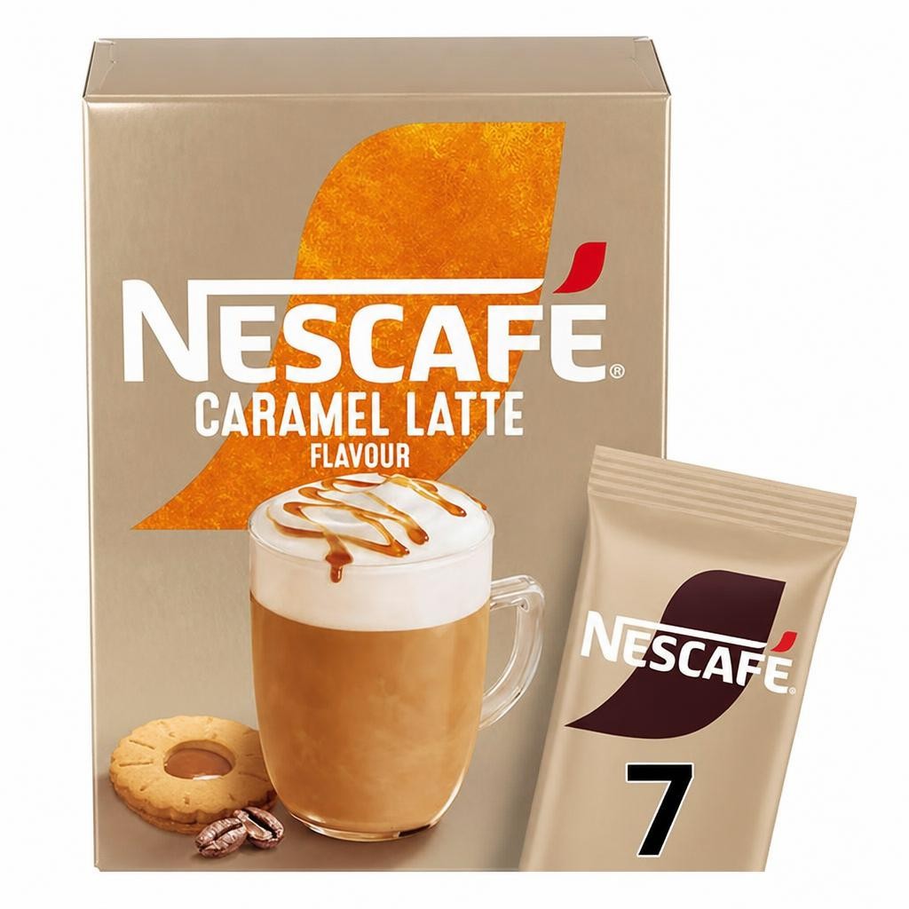 Nescafe Caramel Latte Instant Coffee Sachets x7 119g