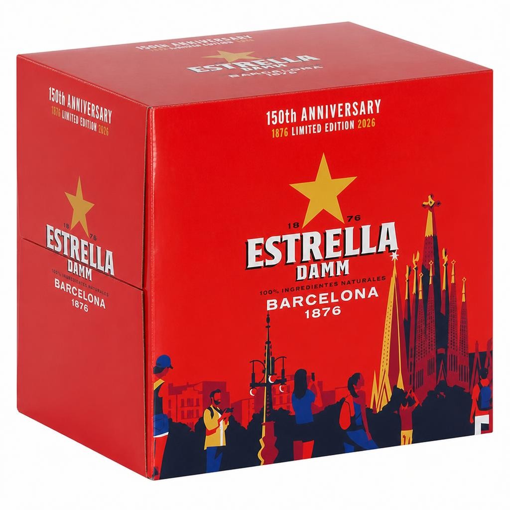 Estrella Damm Lager Beer Bottles 12x330ml