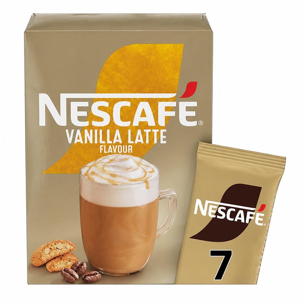 Nescafe Vanilla Latte Instant Coffee Sachets x7 129.5g