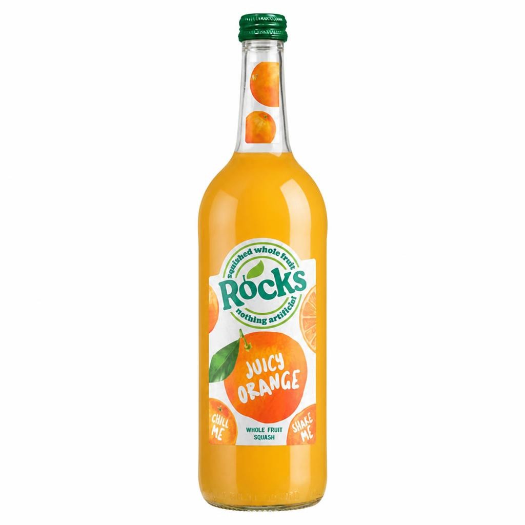 Rocks Juicy Oranges Whole Fruit Squash 740ml