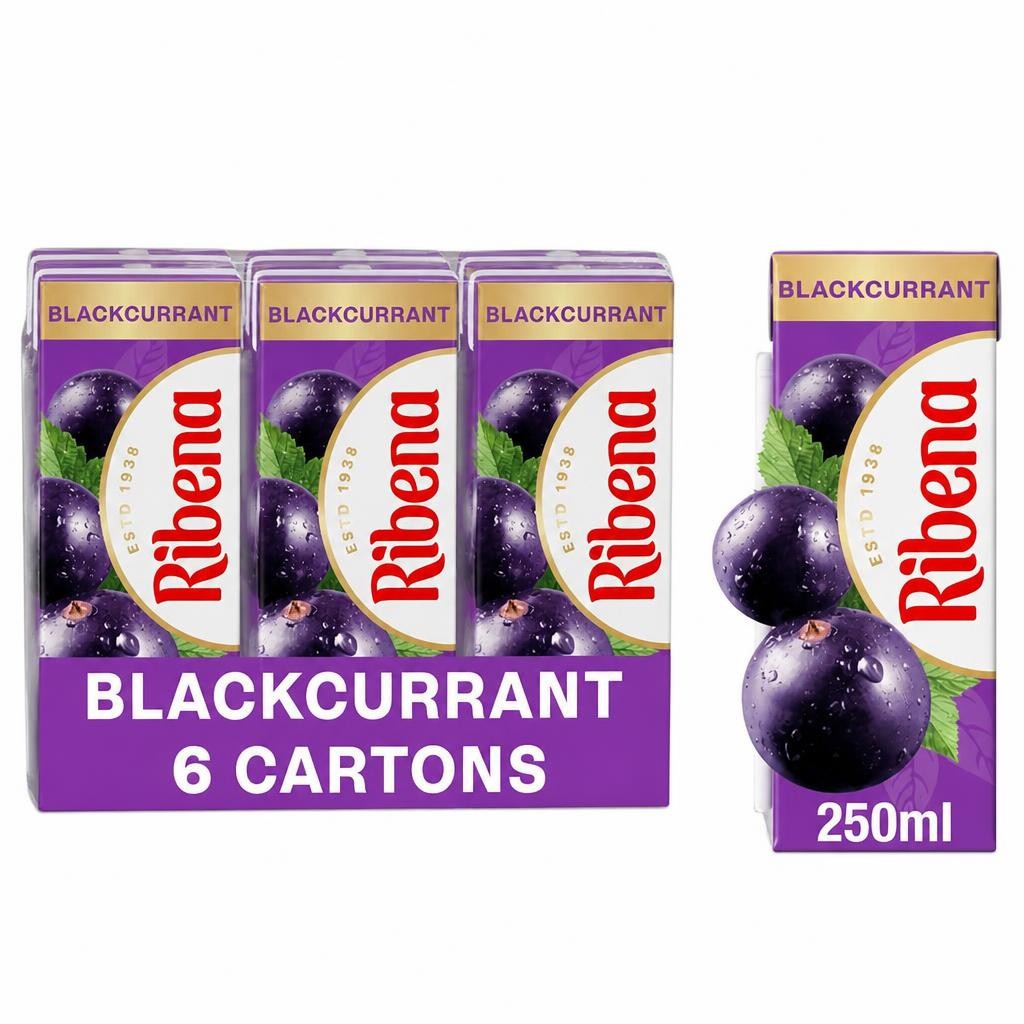 Ribena Blackcurrant Juice Drink Cartons 6x250ml
