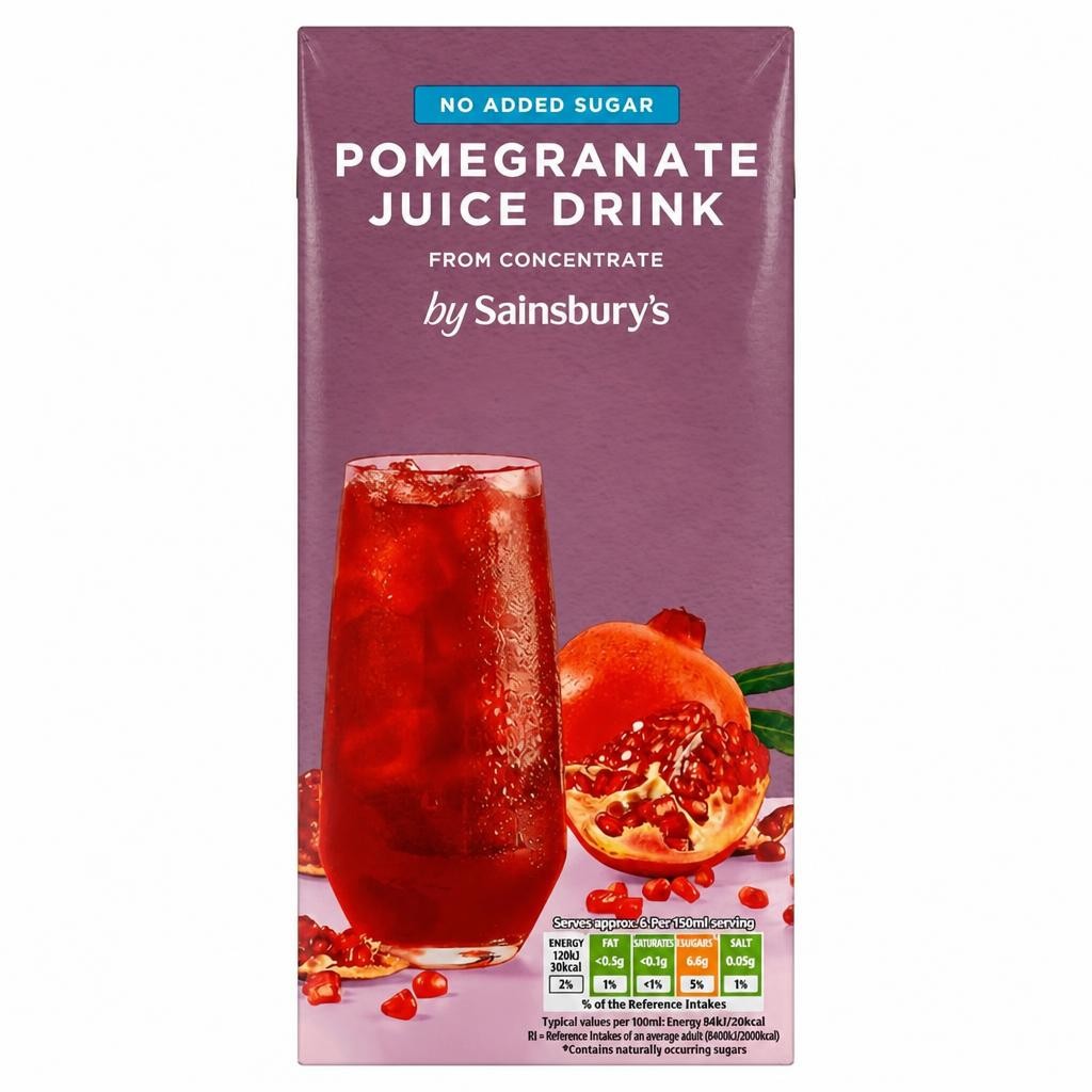 Sainsbury's Pomegranate Juice Drink, No Added Sugar 1L