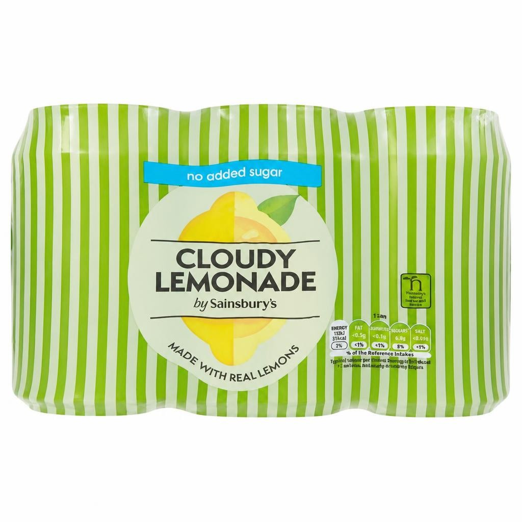 Sainsbury's Diet Cloudy Lemonade, 6x330ml