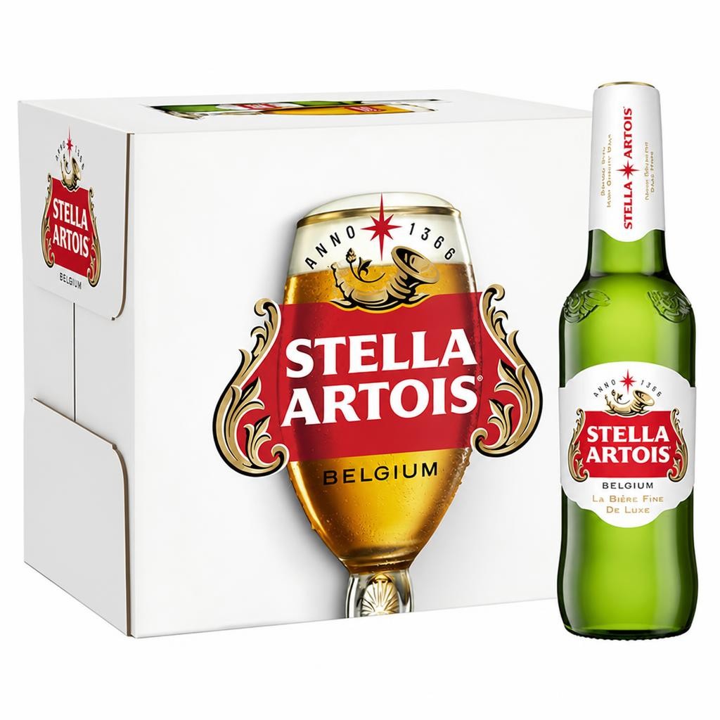 Stella Artois Belgium Premium Lager Beer 12 x 330ml