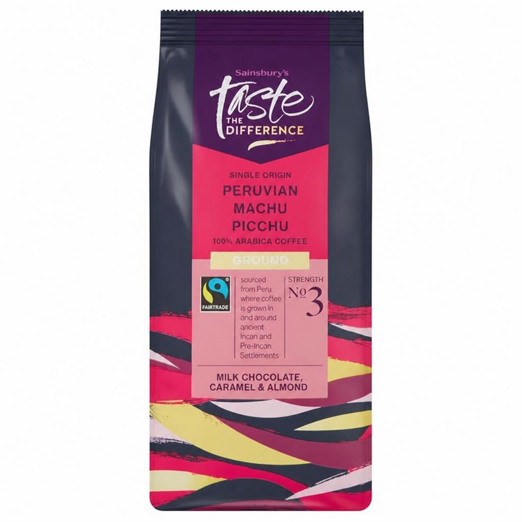 Sainsbury's Fairtrade Peruvian Machu Picchu Ground Coffee, Taste the Difference 227g