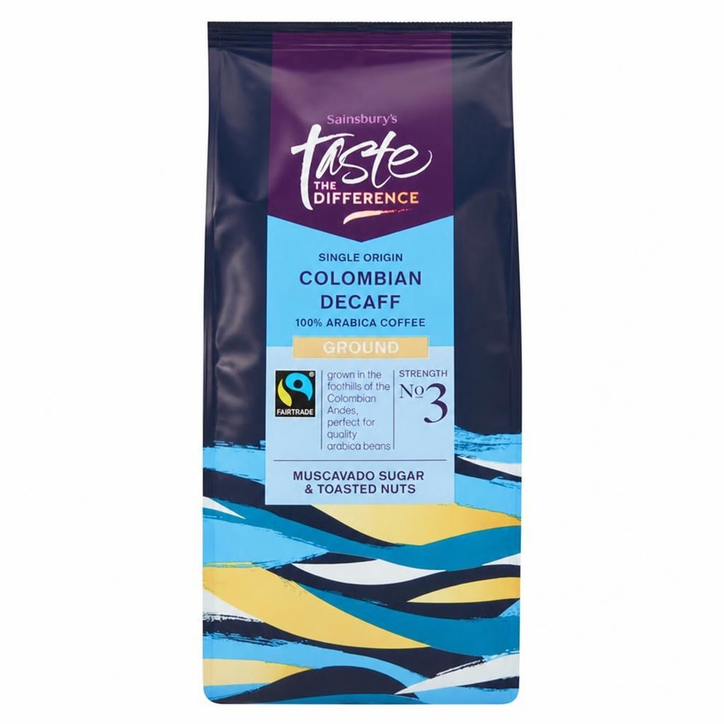 Sainsbury's Fairtrade Colombian Decaff Coffee Strength 3, Taste the Difference 227g