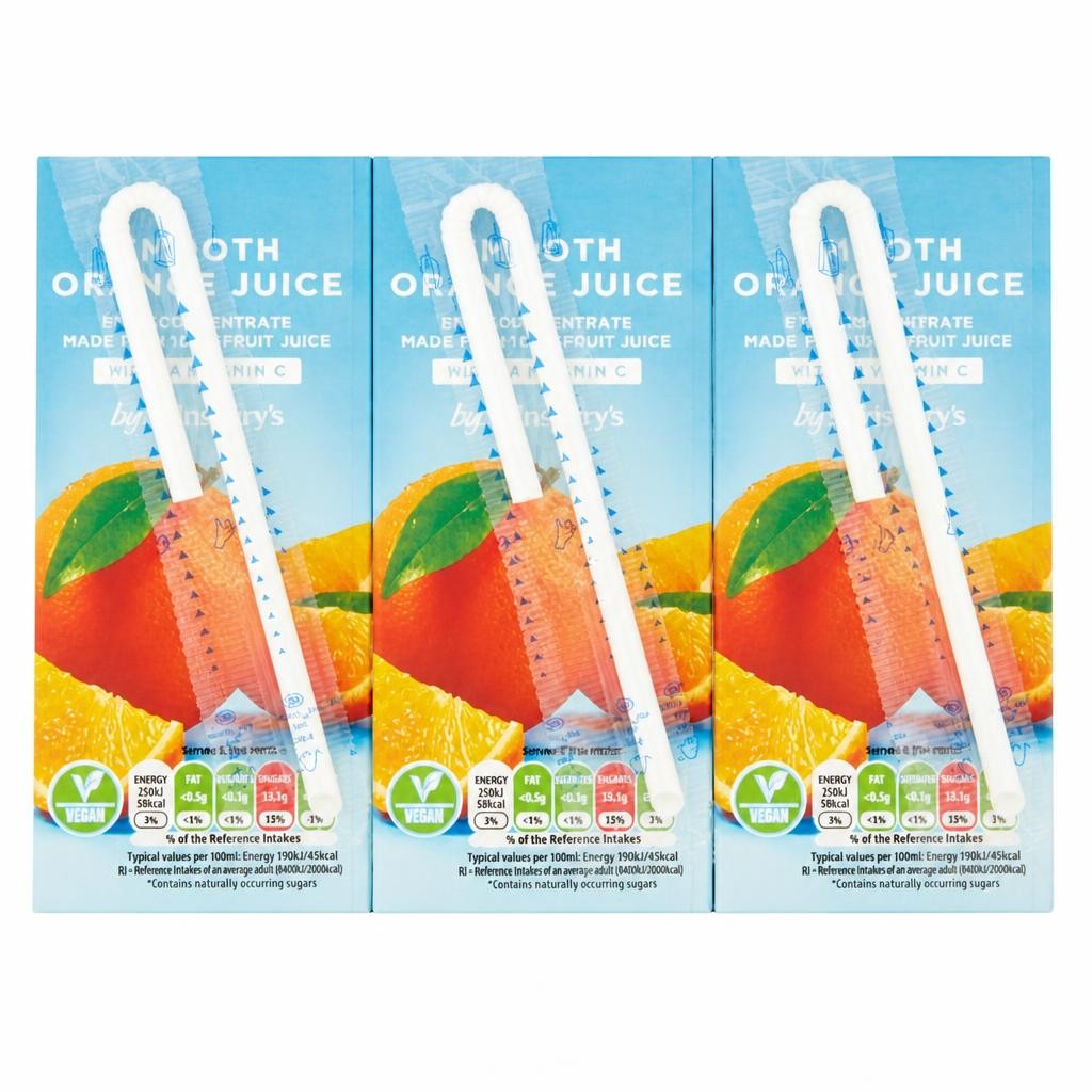 Sainsbury's Pure Orange Juice 3x200ml