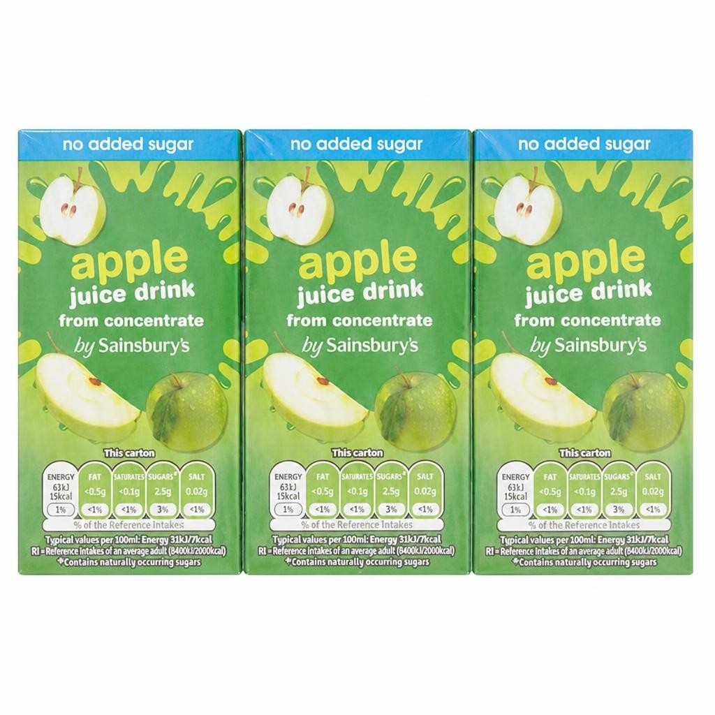 Sainsbury's Kids Apple 3x200ml